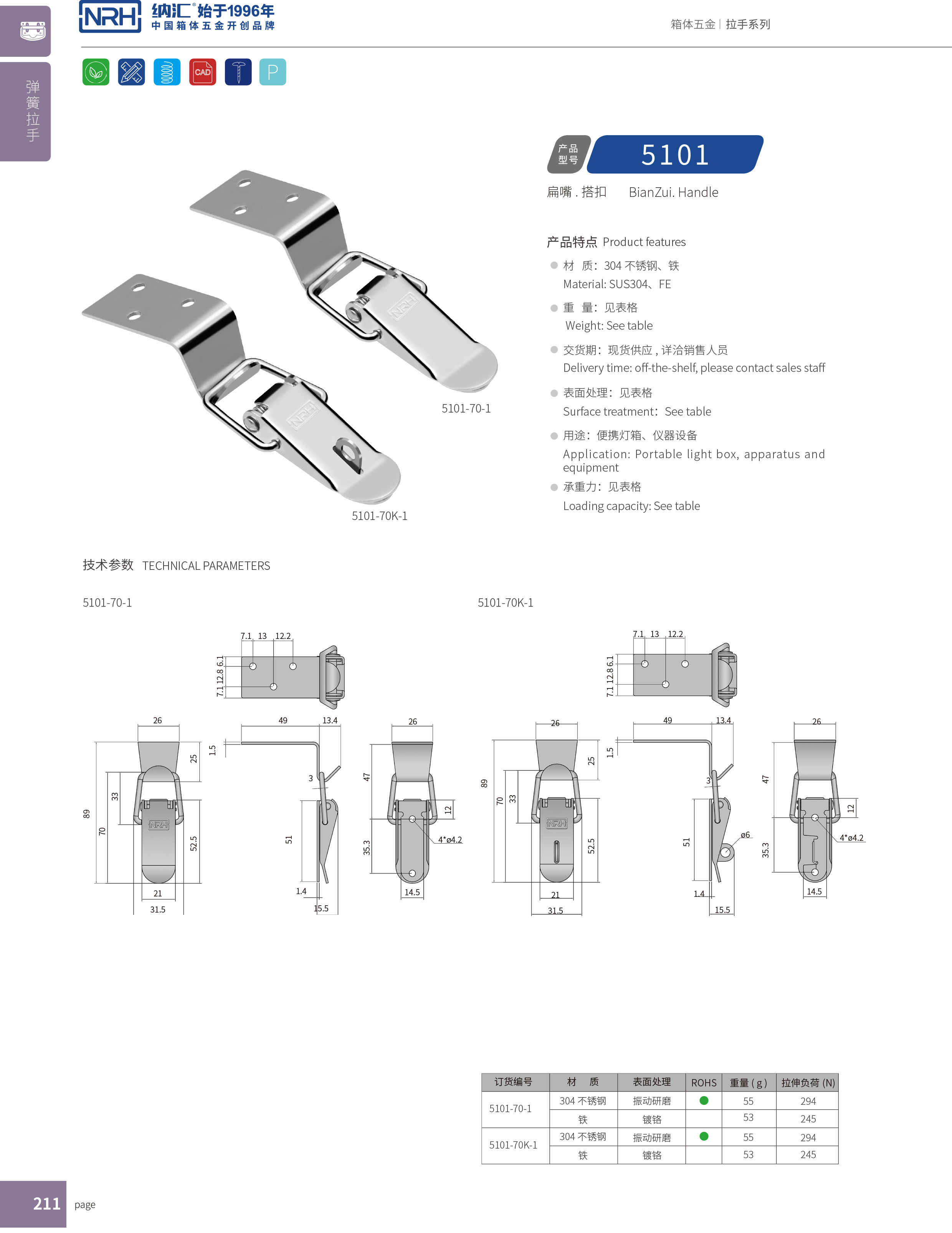 扁嘴一色桃子在线播放5103-70K-1帶鎖鼻鎖扣_防脫鎖扣_NRH一色桃子中文字幕一色桃子在线播放 