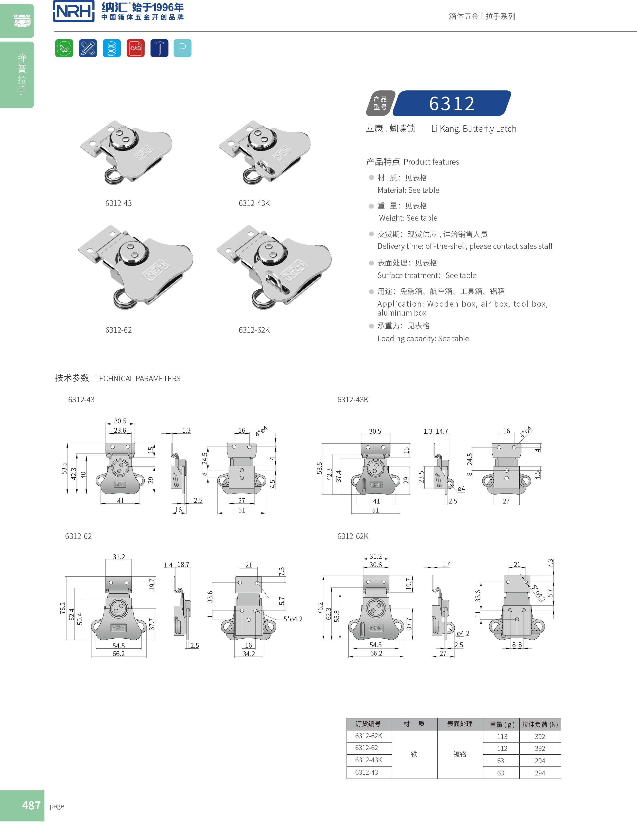 蝴蝶鎖芯6312-43廣告箱箱扣_艦艇用箱扣_NRH一色桃子中文字幕帶鎖鼻鎖扣