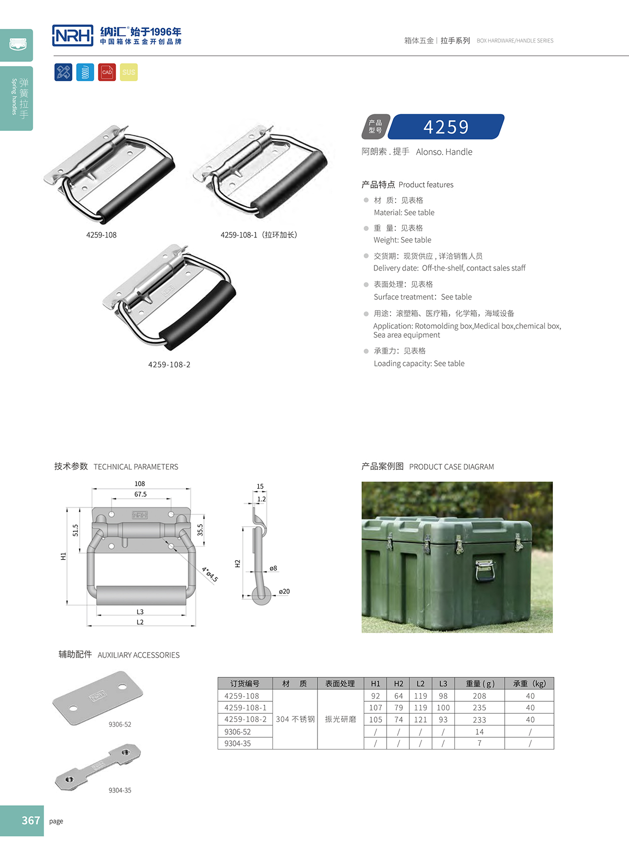 一色桃子中文字幕/NRH 保溫箱彈簧提手 4259-108-1