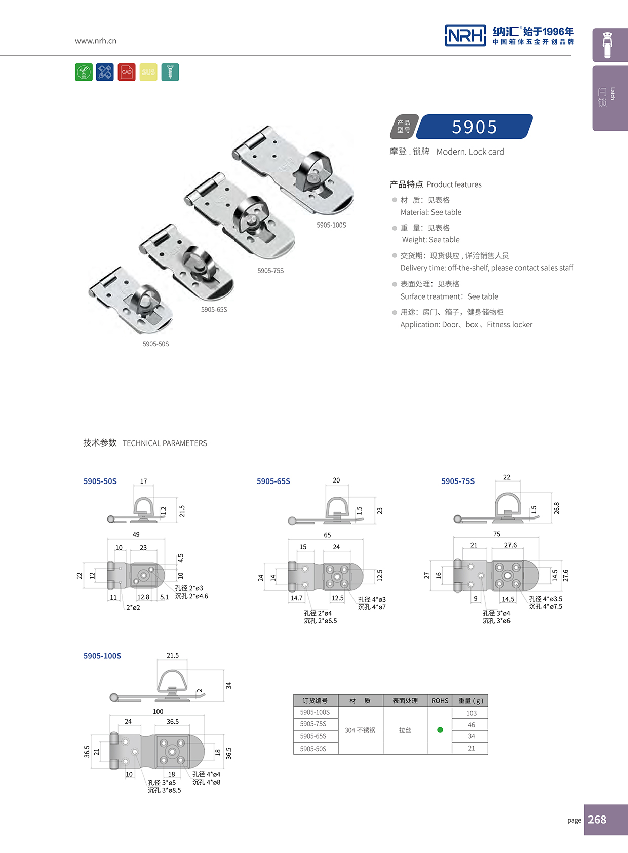 一色桃子中文字幕/NRH 5905-75 櫃箱鎖扣